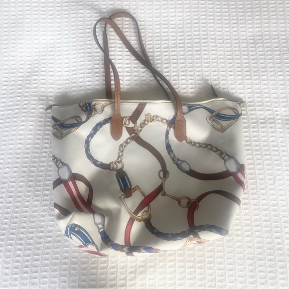 Polo Ralph Lauren Handbags - Polo Ralph Lauren Chain Print Tote Bag